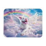 The Rainbow Bridge White Angel Dog Magnet