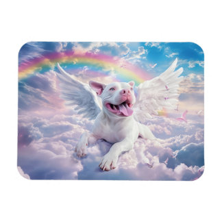 The Rainbow Bridge White Angel Dog Magnet