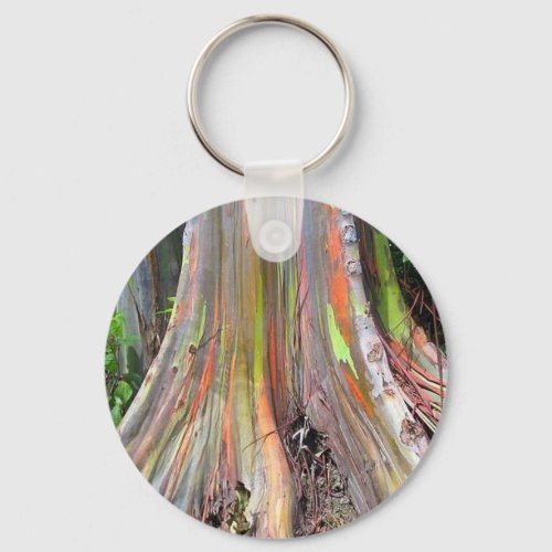 The Rainbow Eucalyptus Tree Products Keychain