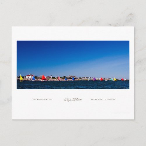 The Rainbow Fleet Nantucket Postcard