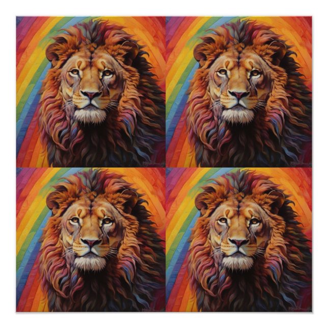 the rainbow lion poster (Front)