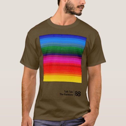 The Rainbow Minimal Style Graphic Artwork Design T_Shirt
