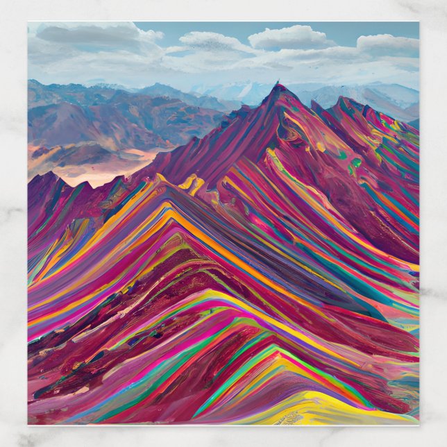 The Rainbow Mountains, also known as Montañas de S Envelope Liner (Design)