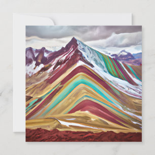 The Rainbow Mountains, also known as Montañas de S Note Card