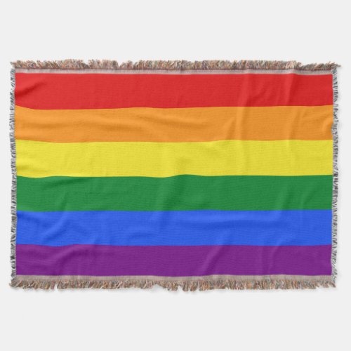 The Rainbow Pride Flag Throw Blanket