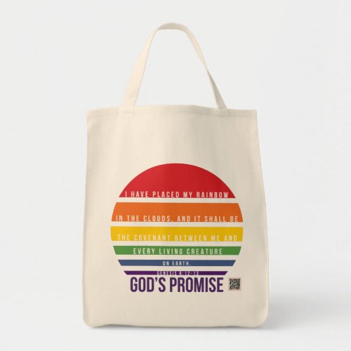 The Rainbow Truth Gods Promise Grocery Tote