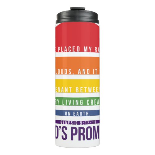 The Rainbow Truth Gods Promise Thermal Tumbler