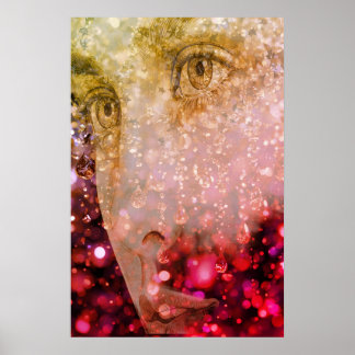 The Raining Woman on a Wall Poster