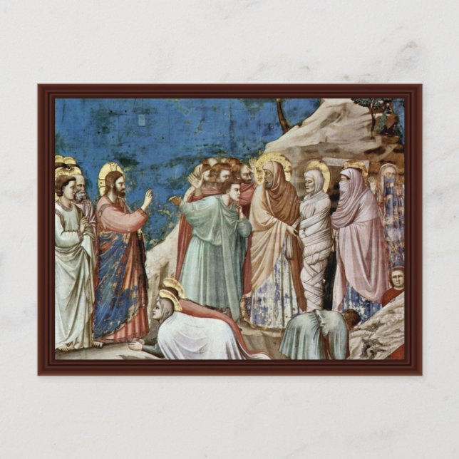 The Raising Of Lazarus By Giotto Di Bondone Postcard (Front)