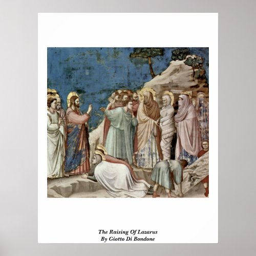 The Raising Of Lazarus By Giotto Di Bondone Poster