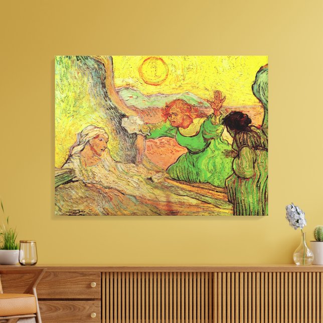 The Raising of Lazarus by Vincent van Gogh Canvas Print (Insitu(LivingRoom))