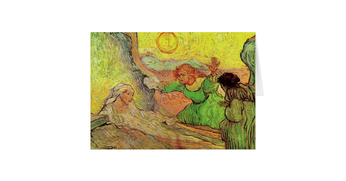 The Raising of Lazarus by Vincent van Gogh Card | Zazzle