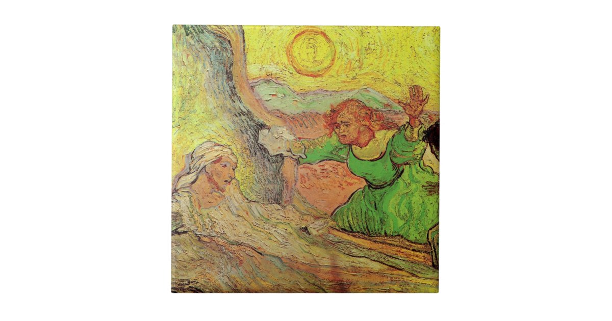 The Raising of Lazarus by Vincent van Gogh Ceramic Tile | Zazzle