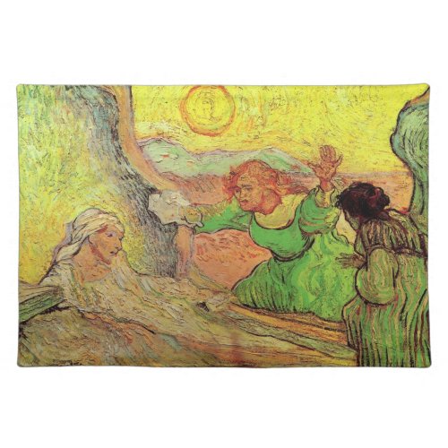 The Raising of Lazarus by Vincent van Gogh Cloth Placemat