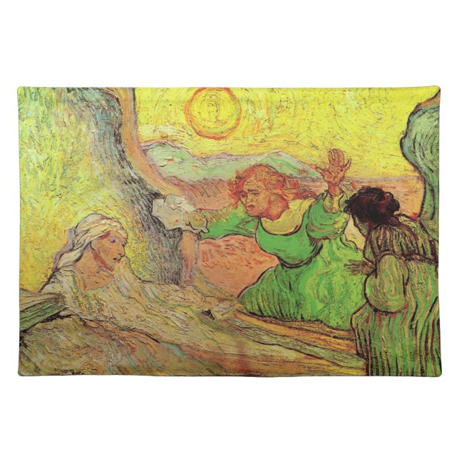 The Raising of Lazarus by Vincent van Gogh Cloth Placemat (Front)