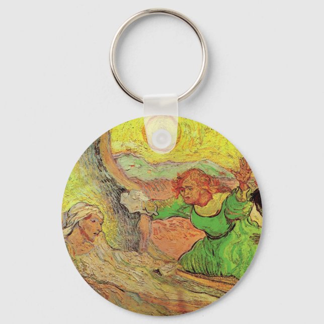 The Raising of Lazarus by Vincent van Gogh Keychain (Front)