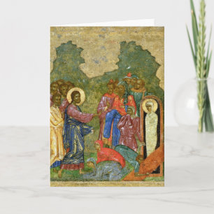 The Raising of Lazarus, Russian icon Card