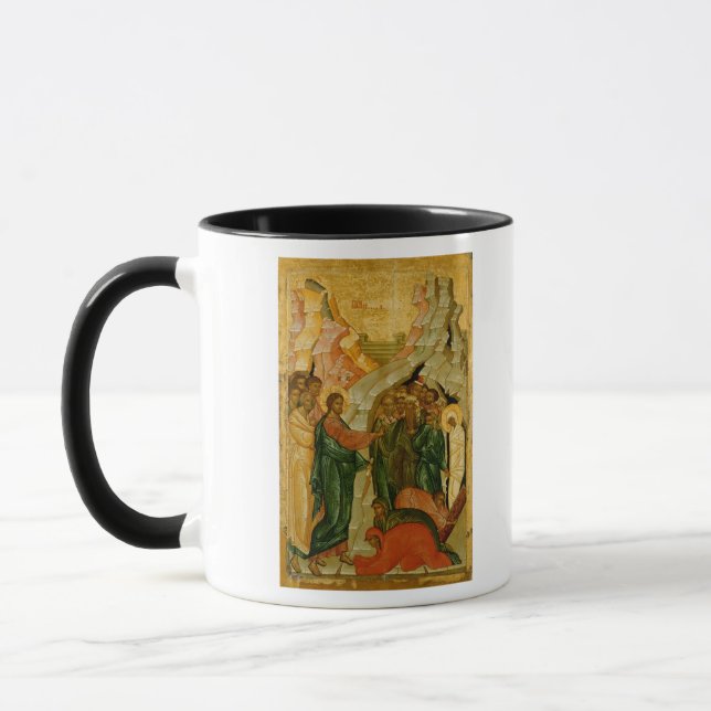 The Raising of Lazarus, Russian icon Mug (Left)