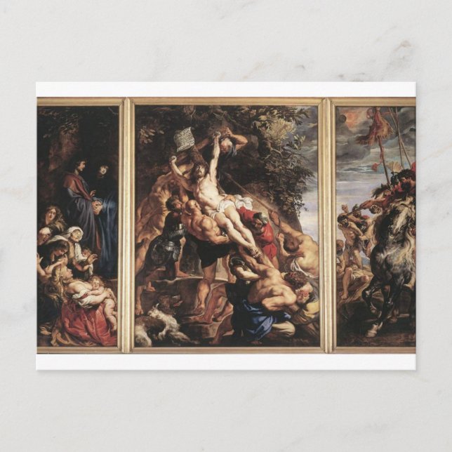The Raising of the Cross by Peter Paul Rubens Post Postcard (Front)