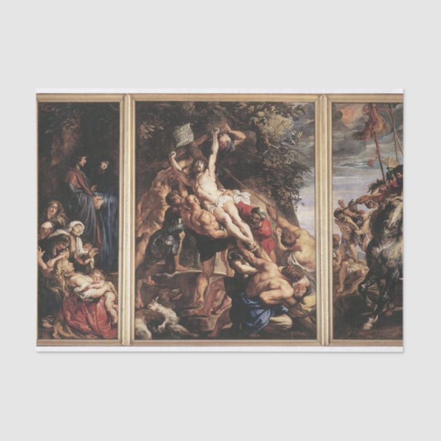 The Raising of the Cross by Peter Paul Rubens Tissue Paper (Front)