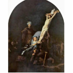 The Raising Of The Cross. By Rembrandt Van Rijn Cutout<br><div class="desc">The Raising Of The Cross. By Rembrandt Van Rijn The Raising Of The Cross. is a work Of The Famous Artist, Rembrandt Van Rijn . Drawn around Ca. 1633 Using Oil On Canvas Technique and is located now at Alte Pinakothek . Visit Our Store, Zazzle.Com/Artcollection For More Sandby Paul Art...</div>