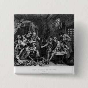 The Rake in Prison, plate VII Button