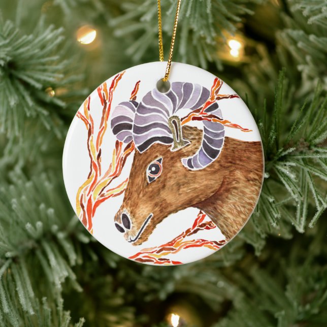 The Ram — Jesse Tree Keepsake Ornament (Tree)