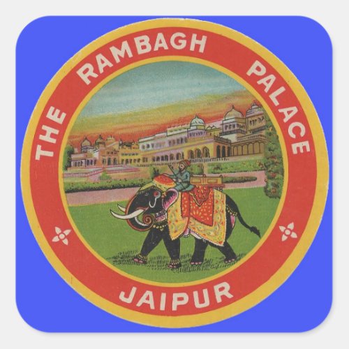 The Rambagh Palace Hotel _ Jaipur India _ Travel Square Sticker