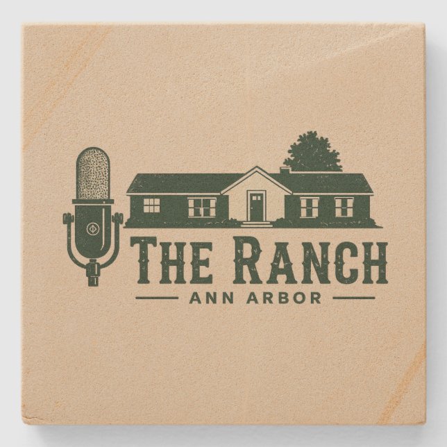 The Ranch - Logo Stone Coaster (Front)