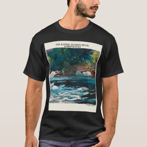 The Rapids Hudson River Adrondacks By Winslow Home T_Shirt
