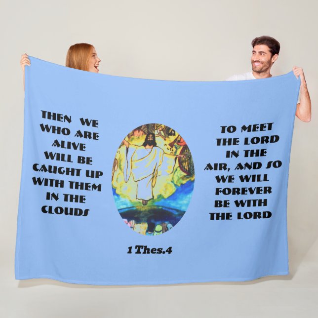 THE RAPTURE BIBLE VERSE  FLEECE BLANKET (In Situ)