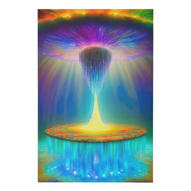 The Rapture Neon Abstract Faux Canvas Wrap (Front)