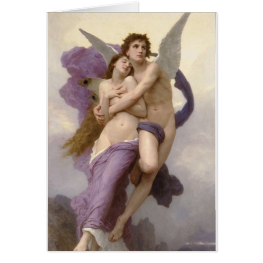 The Rapture of Psyche by William Bouguereau Cards (Front)