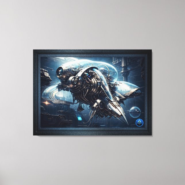 The Raspian Dynamorph Drone AI Art by Xzendor7 Canvas Print (Front)