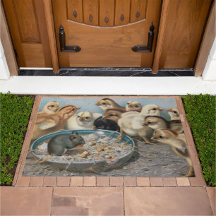 The Rat Eats - Baby chickens Doormat