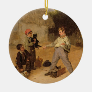The Rat Trap (oil on panel) Ceramic Ornament