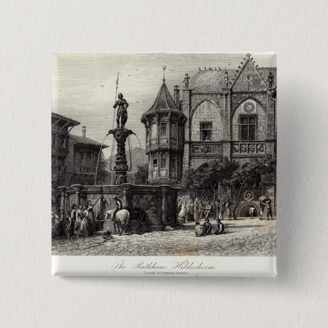 The Rathhaus, Hildesheim Pinback Button (Front)