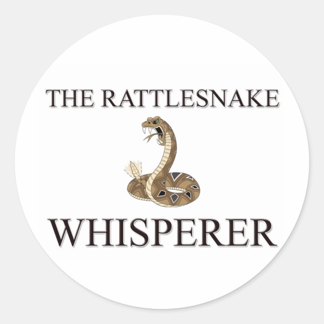 The Rattlesnake Whisperer Classic Round Sticker (Front)