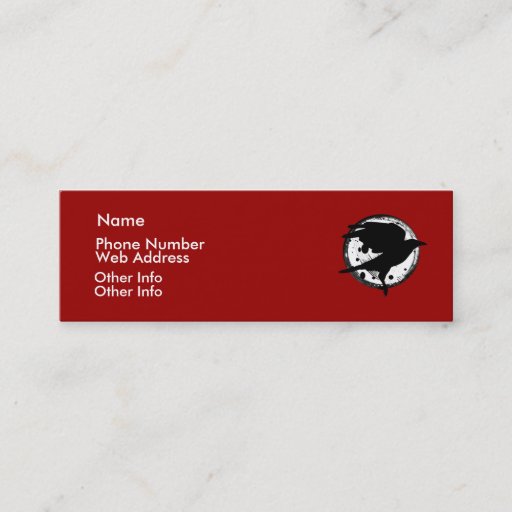 Customizable The Raven and the Moon Profile Card Business Cards