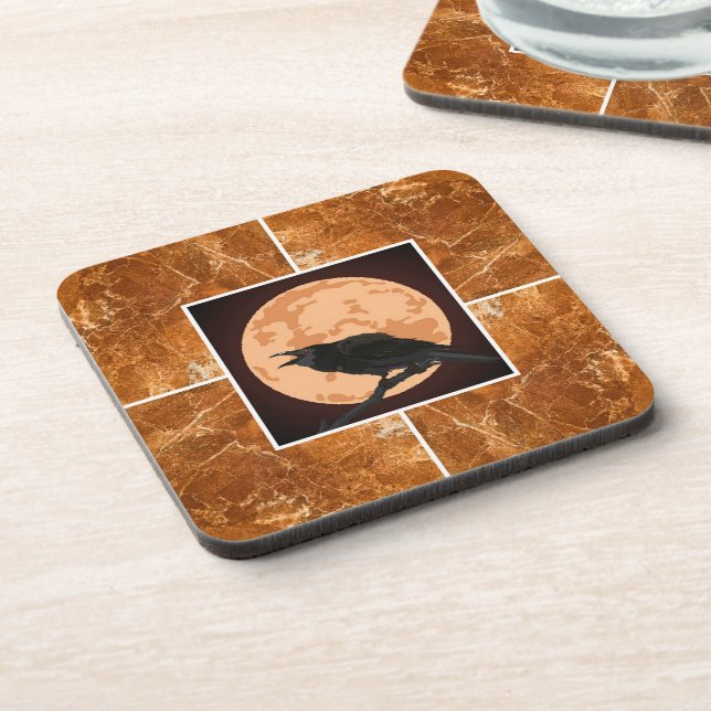 THE RAVEN BEVERAGE COASTER (Left Side)