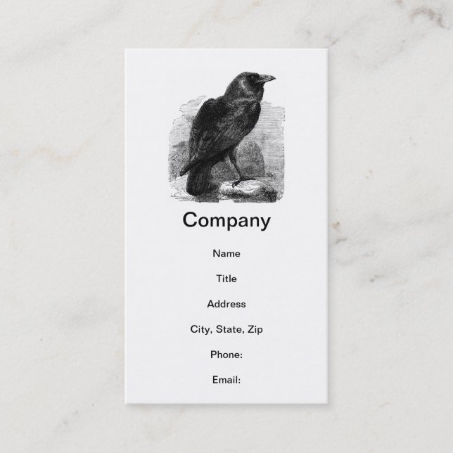The Raven by Edgar Allen Poe Business Card (Front)
