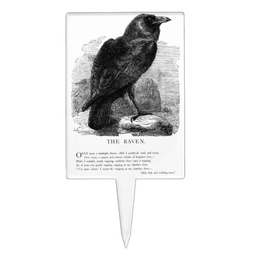 The Raven by Edgar Allen Poe Cake Topper