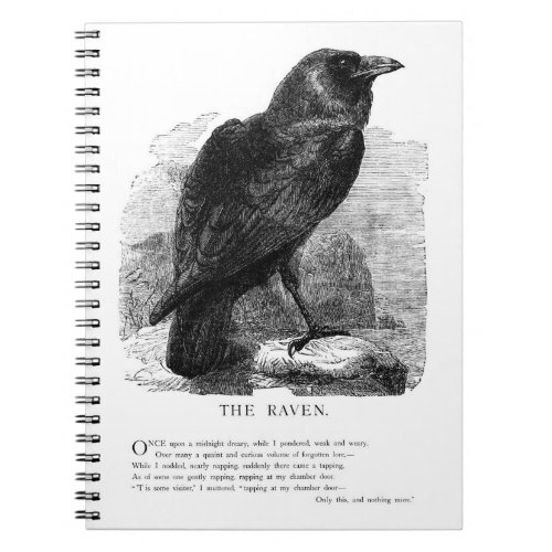 The Raven by Edgar Allen Poe Notebook