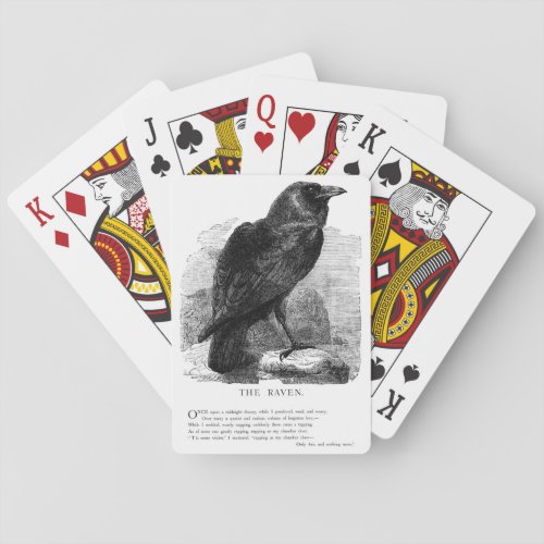 The Raven by Edgar Allen Poe Poker Cards