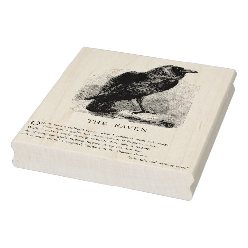 The Raven by Edgar Allen Poe Rubber Stamp