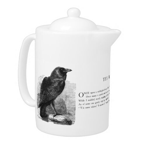 The Raven by Edgar Allen Poe Teapot