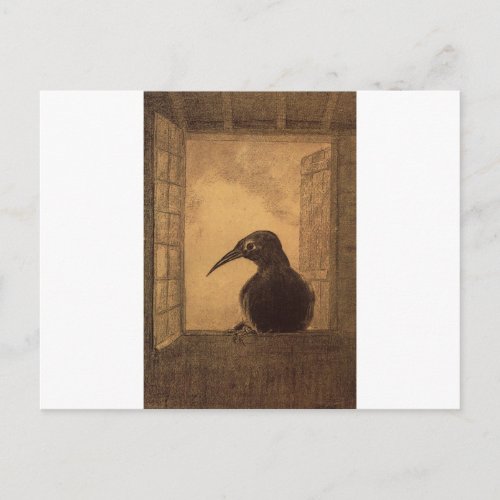 The Raven by Odilon Redon Postcard