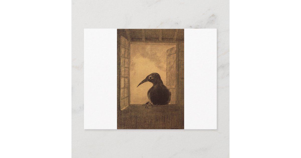 The Raven by Odilon Redon Postcard | Zazzle
