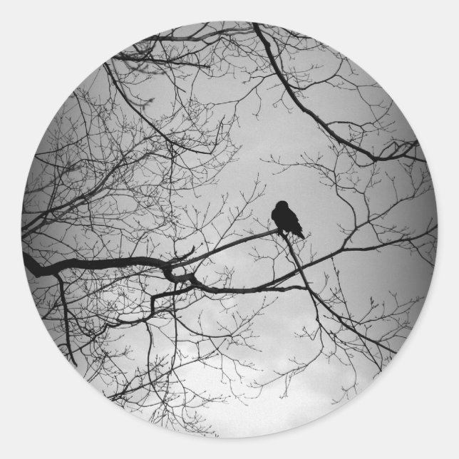 The Raven Classic Round Sticker (Front)