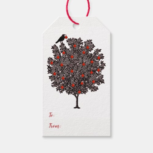 The Raven Decorates The Christmas Tree Gift Tags